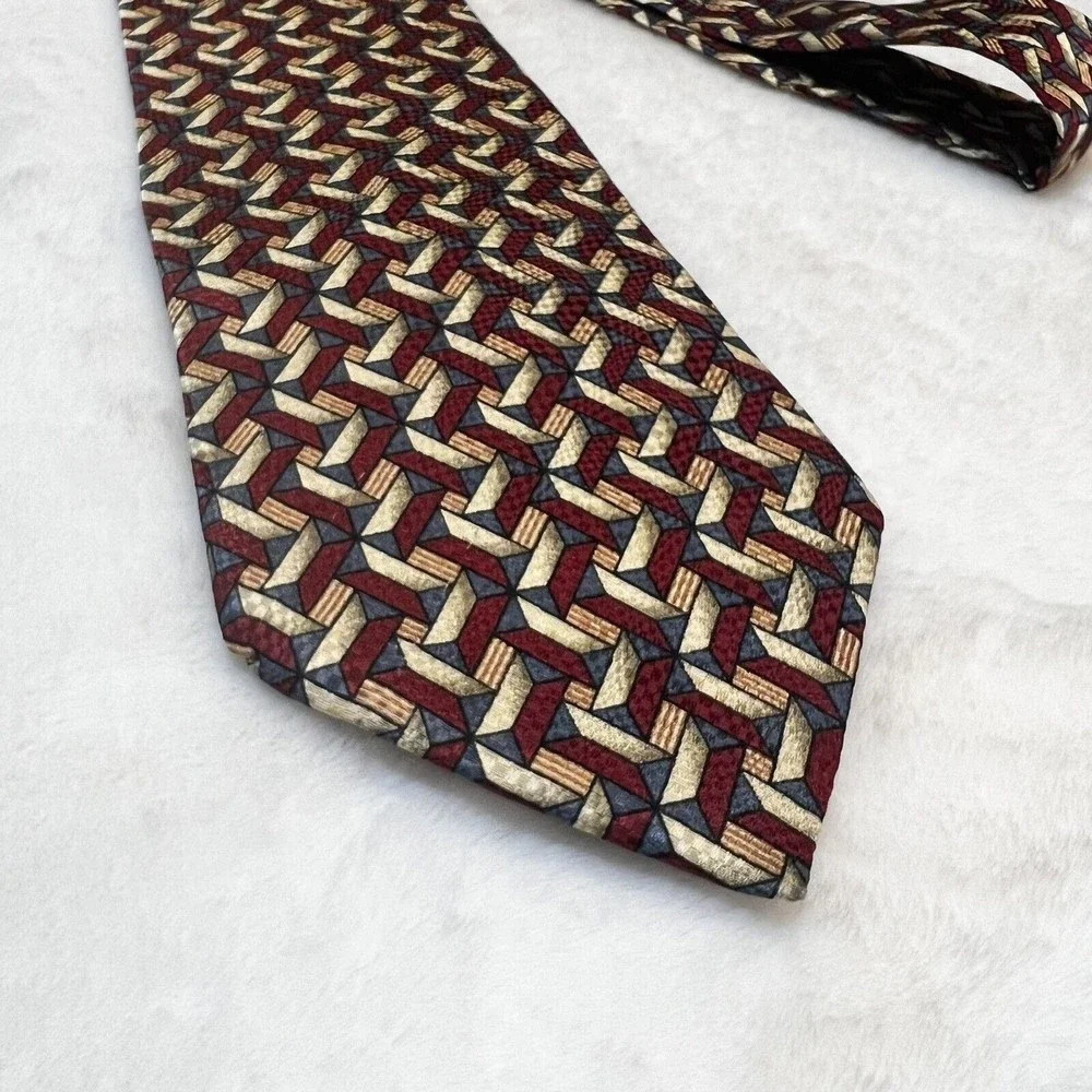 Vintage Abercrombie & Fitch Tie Gentlemen’s Clothiers Silk USA American Flag
